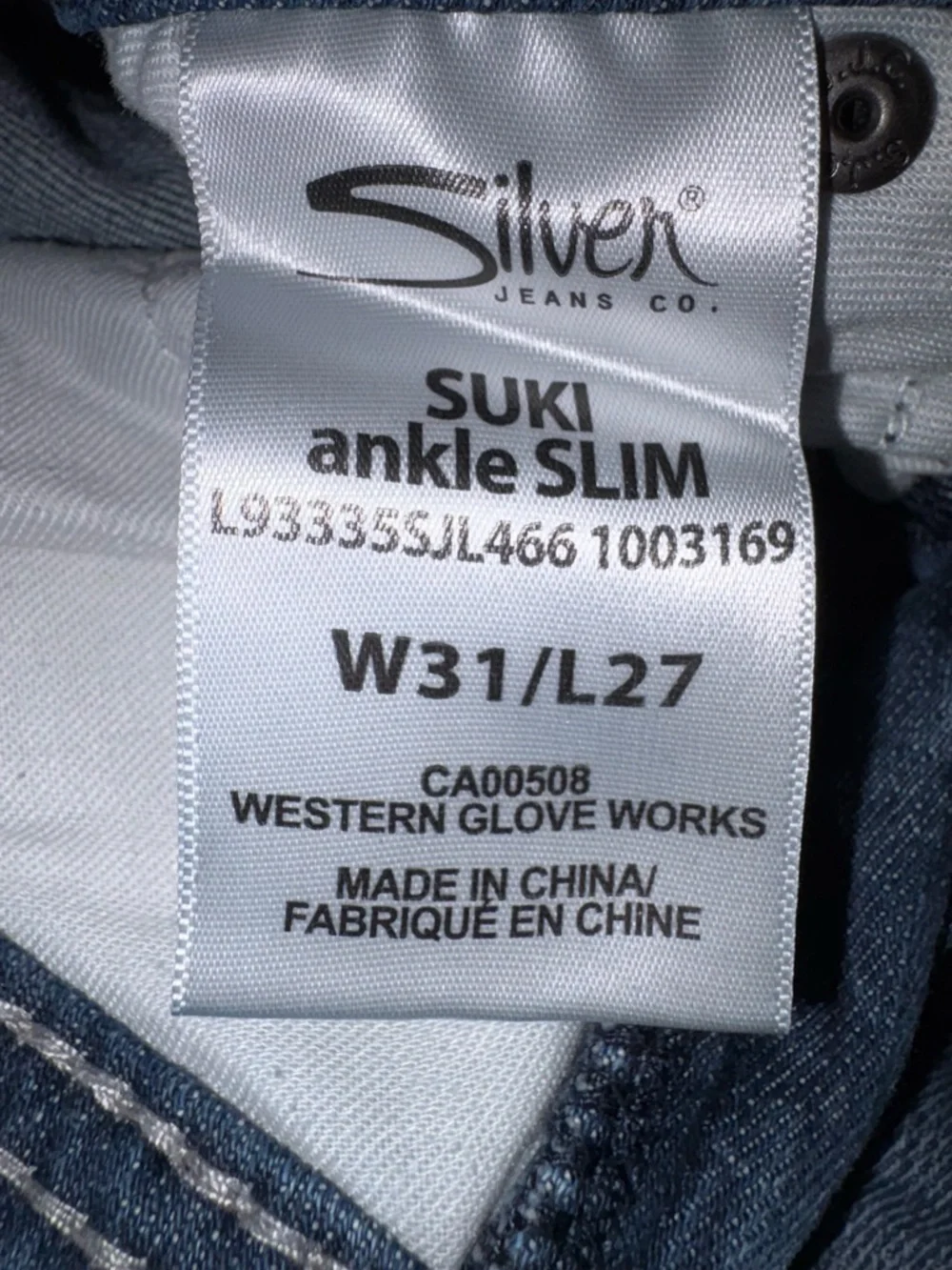 Silver Jeans Co Suki Ankle Slim Jeans W31 L27 Medium Wash Stretch Denim - Picture 4 of 11